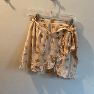 madewell tie floral skirt